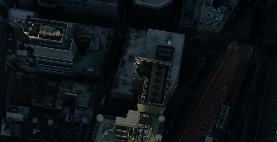 A bird's-eye-view of an urban area