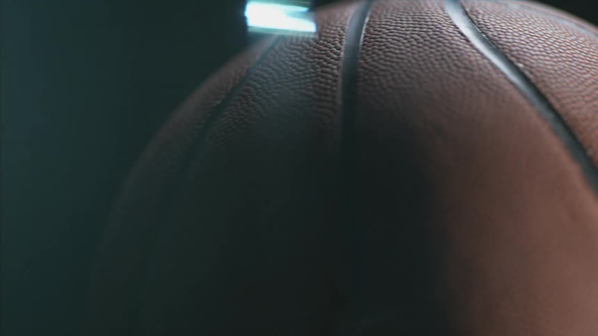 A basketball spinning