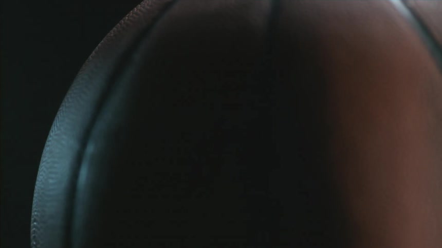 Close up of a basketball spinning around