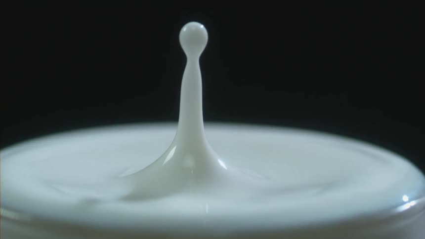 A drop of white liquid