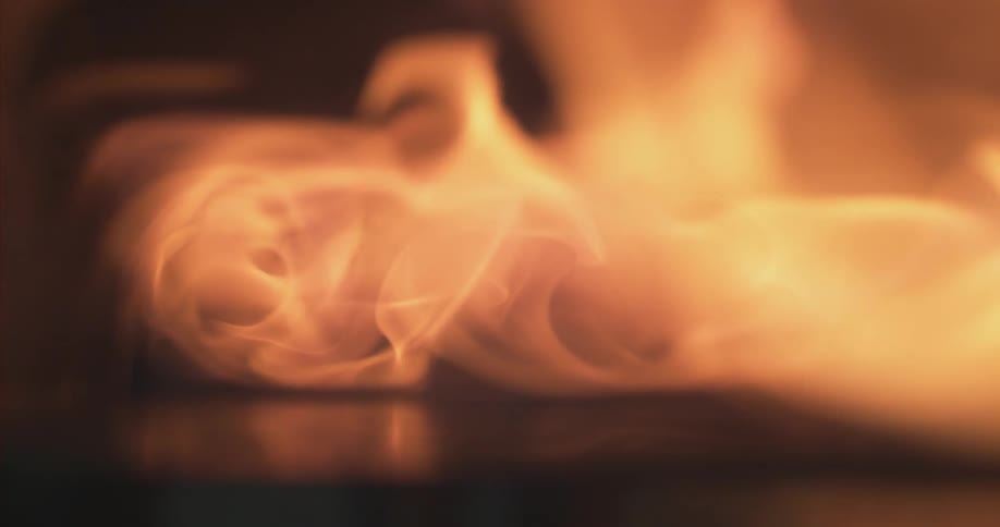 View of a raging fire
