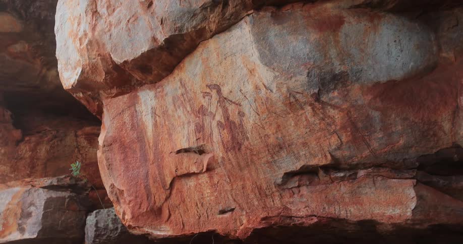 Close up of reddish brown rock