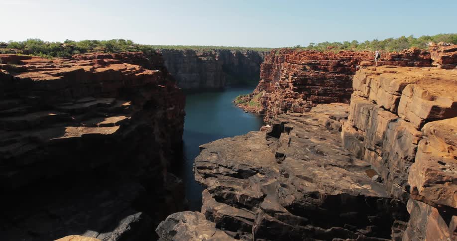 A river through a canyon