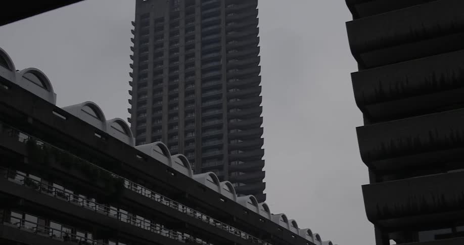 Buildings in the downtown of a city on a cloudy day