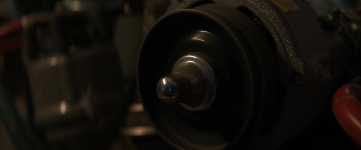 An engine spins hesitantly