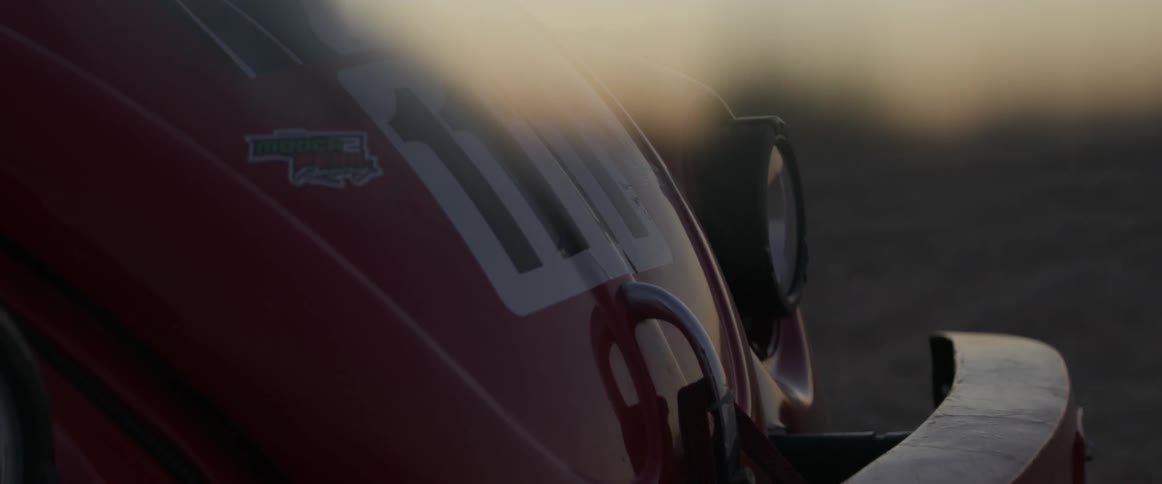 The vehicle hood has numbers on it