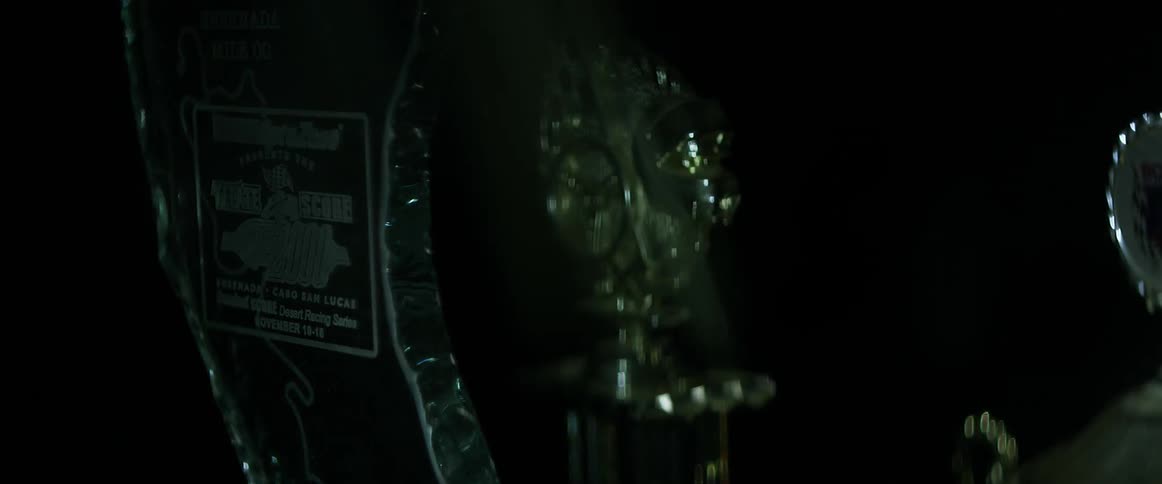 A fleeting light illuminates a trophy