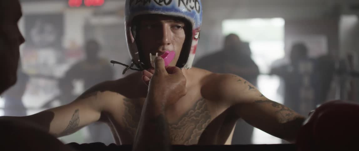 People in a boxing gym