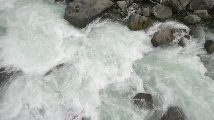 White water river in slow motion