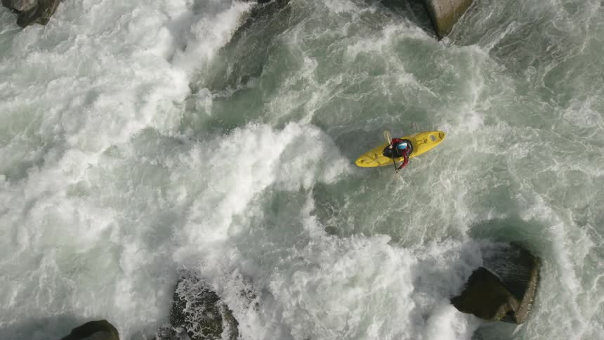 A person in a canoe