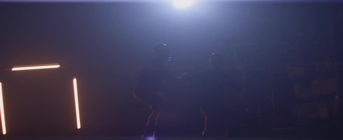 Two players swings ticks and run around