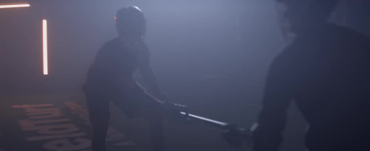 People play lacrosse in a dark gym