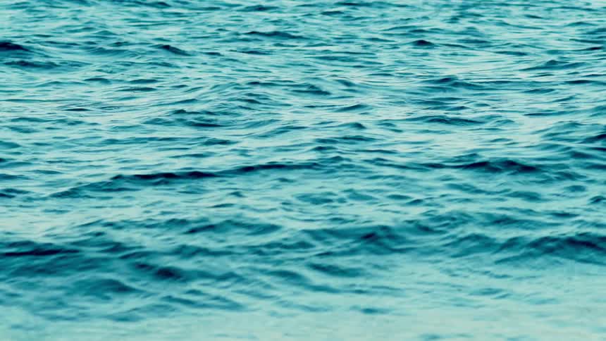 Water ripples and flows on a lake