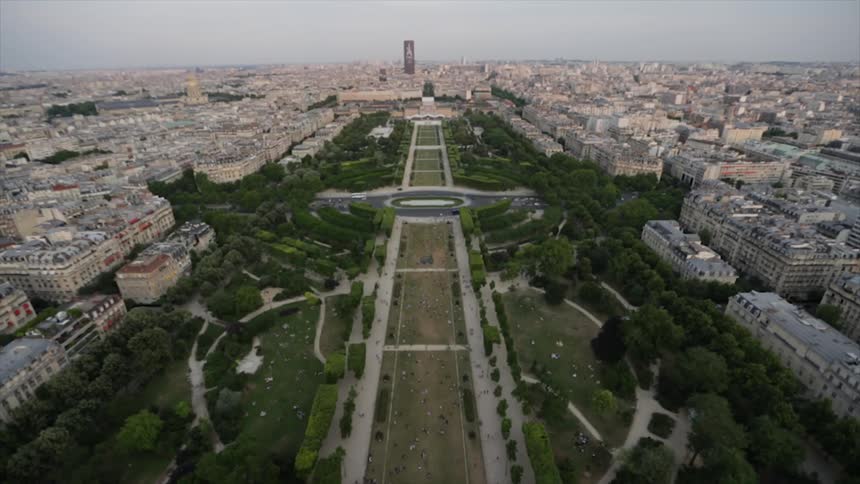 View of buildings and a large grassy square