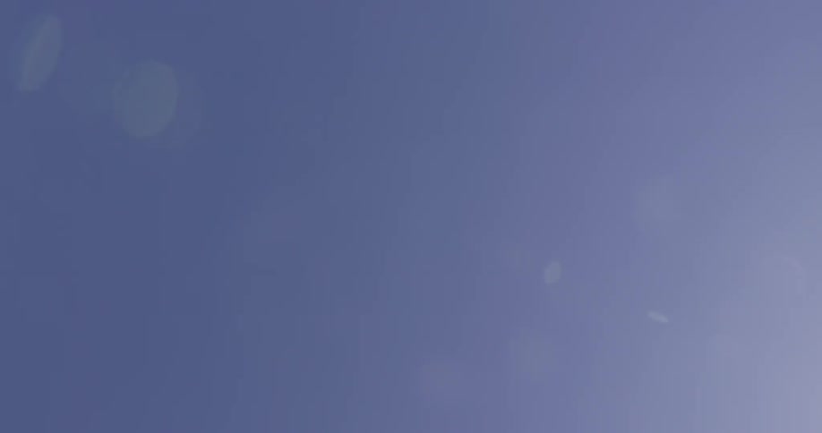 A plane flies overhead