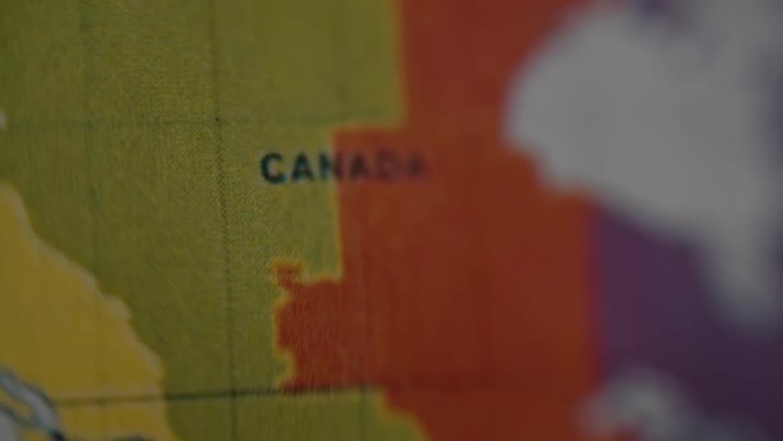 A map of canada is shown