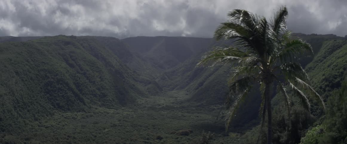 Clouds gather over a canyon