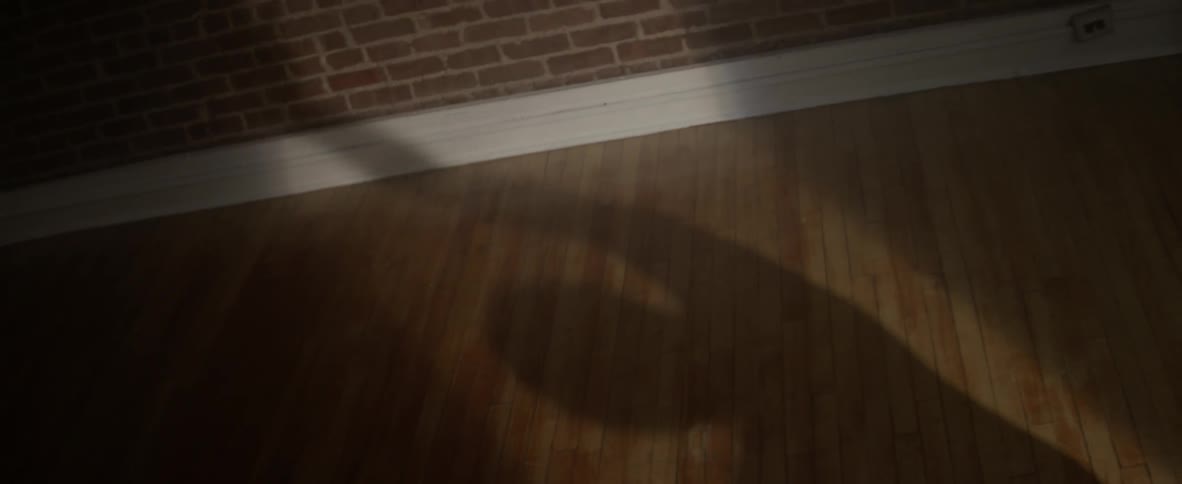 The shadow of a person can be seen dancing