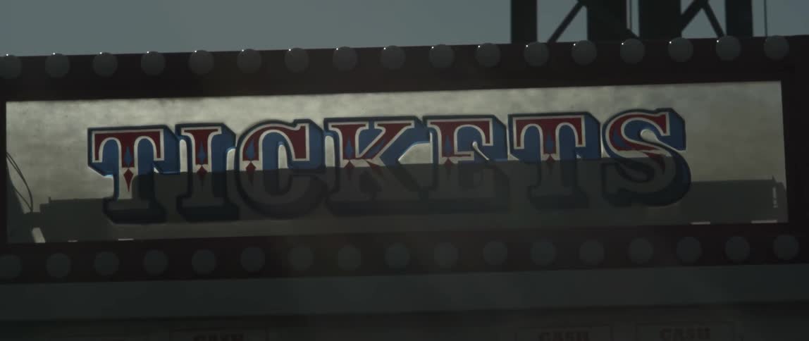 The sign ahead says tickets