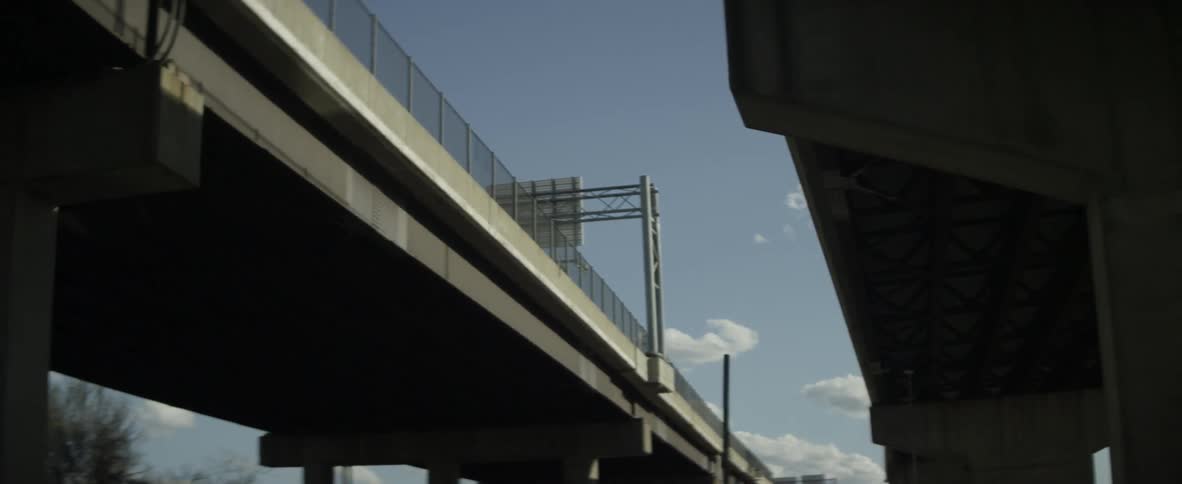 The overpasses give off a shadow underneath