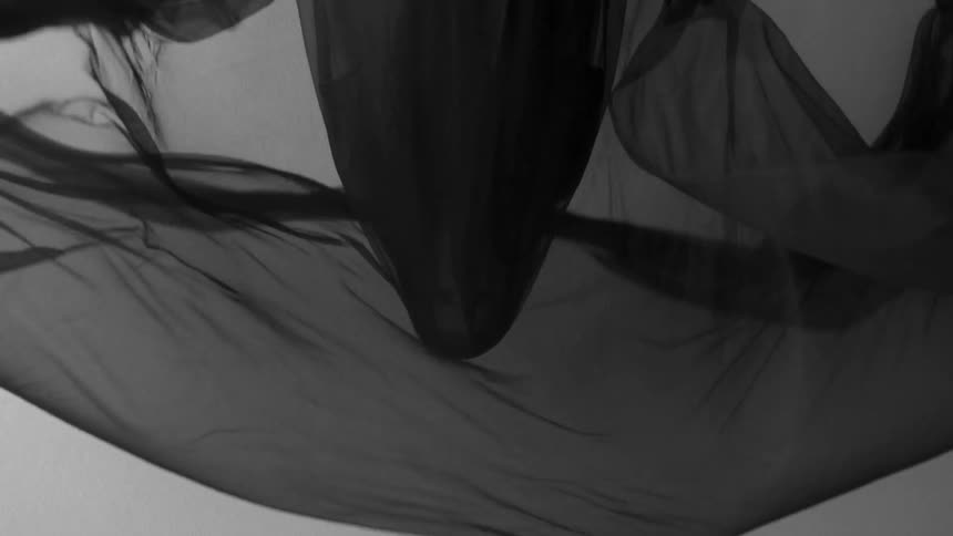 A dark veil is covering a person