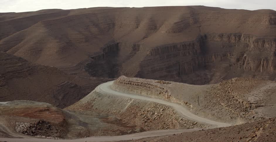 View of hilly sandy terrain