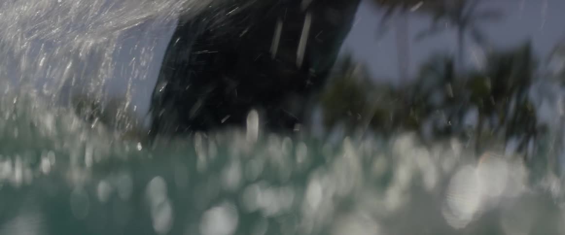 A person rows in the water
