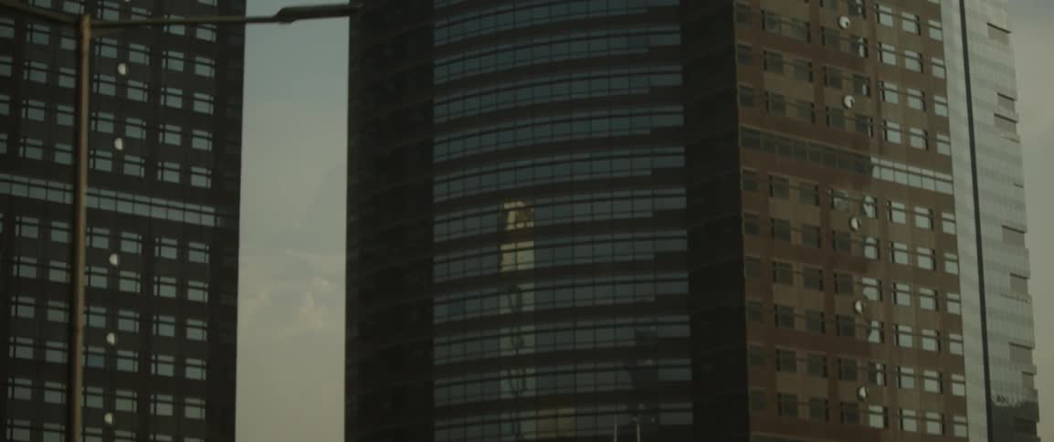 The building is very tall and has many floors