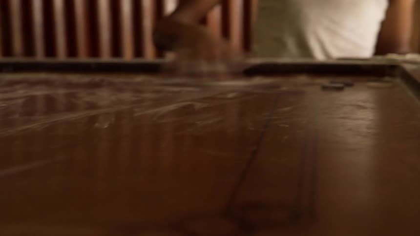 People are playing a game with floating discs
