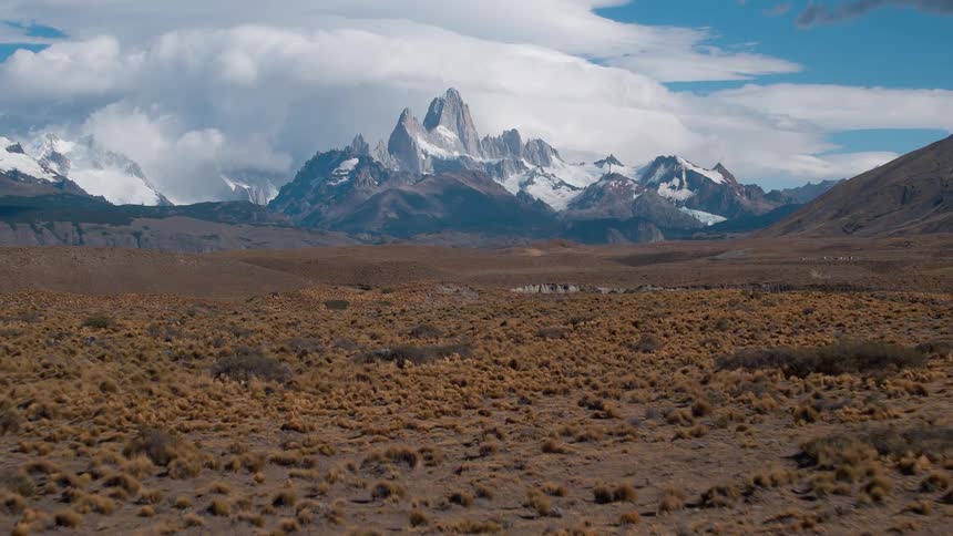 Aerial view of a mountain range in the distance