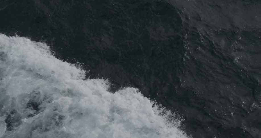 The waves move slowly in the water