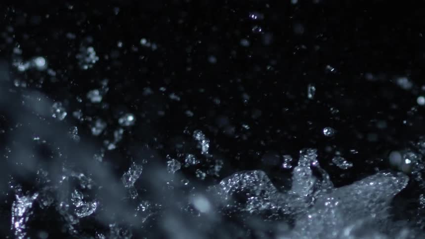 Water splashes into the air