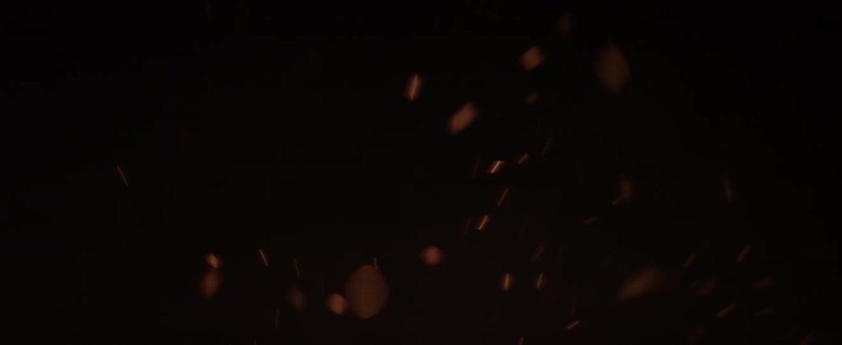 Sparks flying at night