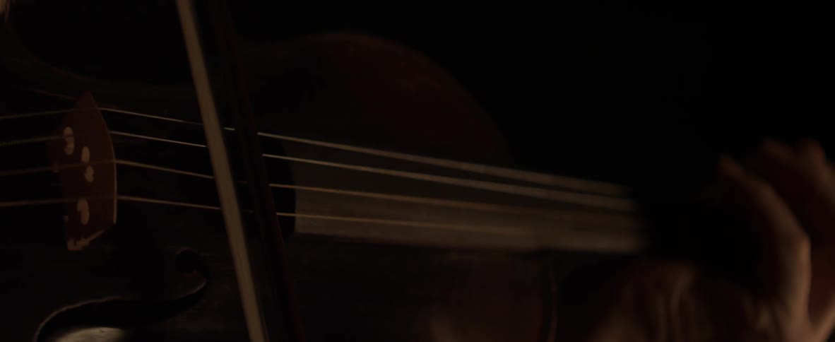 A person is playing a musical instrument