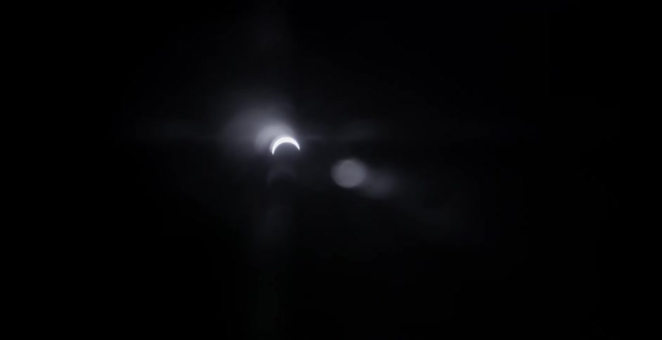 Single light shining in the dark