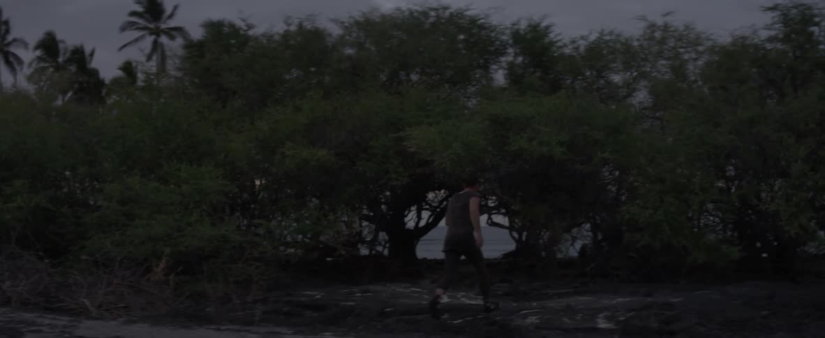 A man runs towards the water