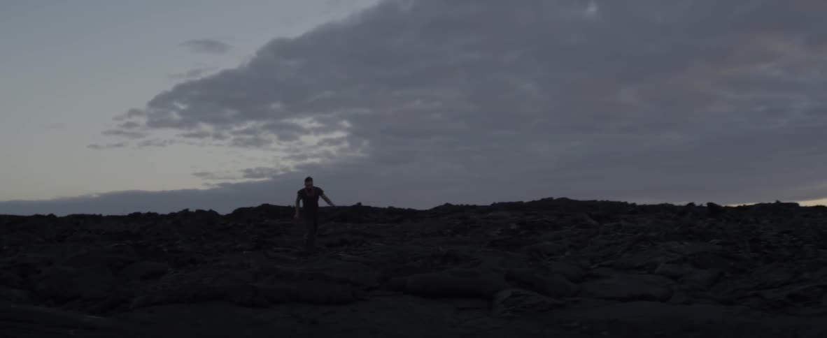 A man is running away from something