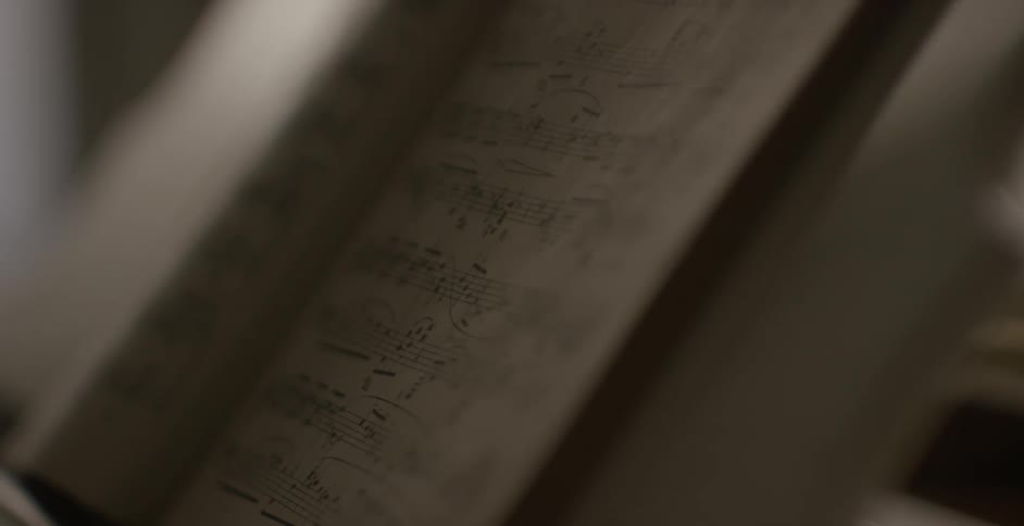 Close up of sheet music