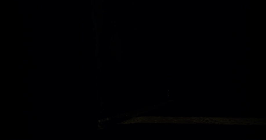A lightning storm is making a door rattle