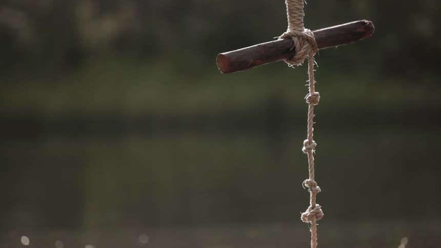 A stick tied to a rope