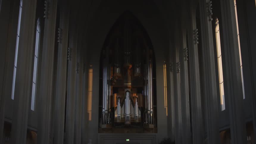 A church stands silent at sunset