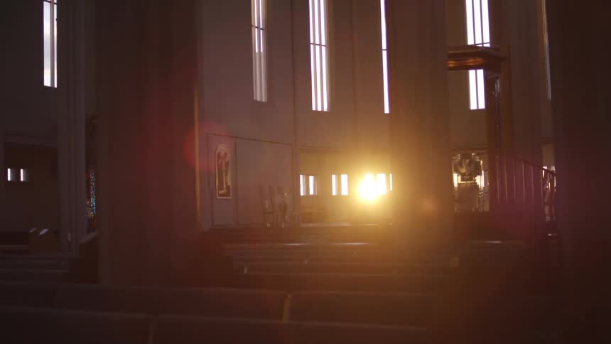 The inside of a church