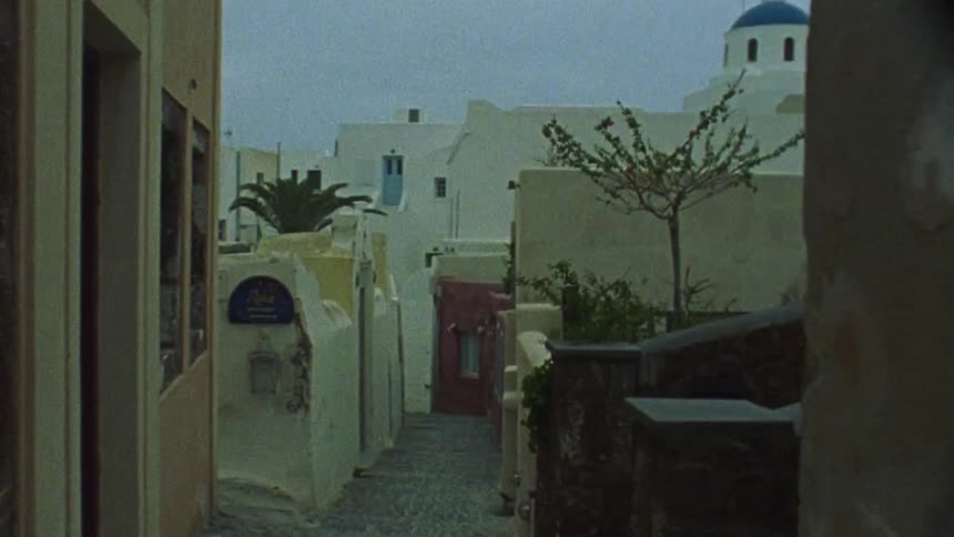 Buildings are crammed together in a town