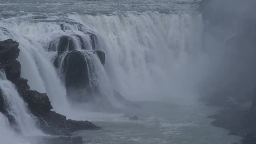 Waterfalls in the daytime