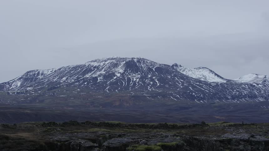 A beautiful landscape of a snow covered mountain