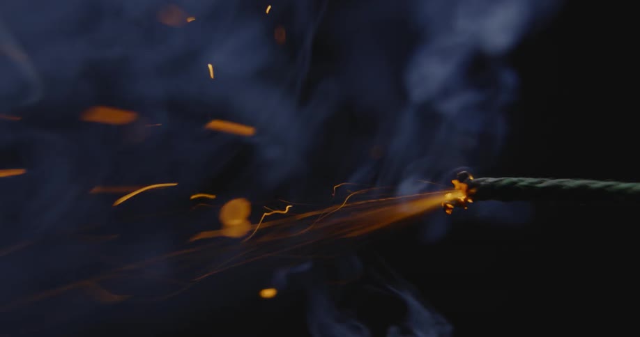 A match is lighting a wick