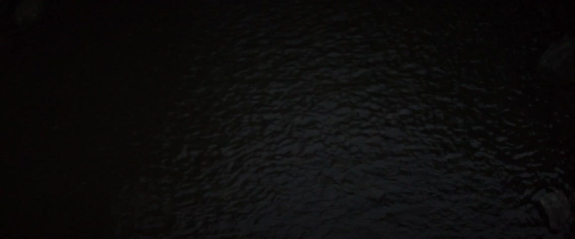 The water is calm at night