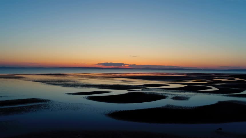 The beach is beautiful at dawn