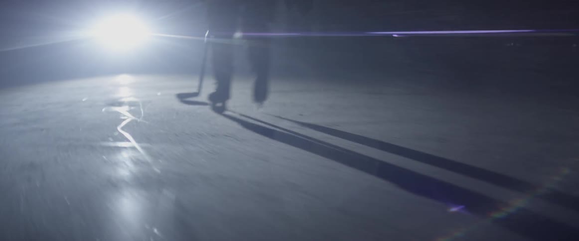 A hockey player skating on the ice