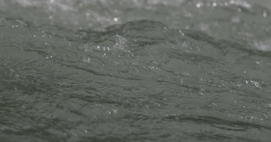 A body of water ripples and flows